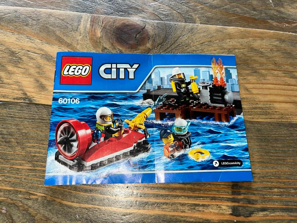 Lego City Brandweer 60106 - Compleet!, Ophalen of Verzenden, Zo goed als nieuw, Complete set, Lego