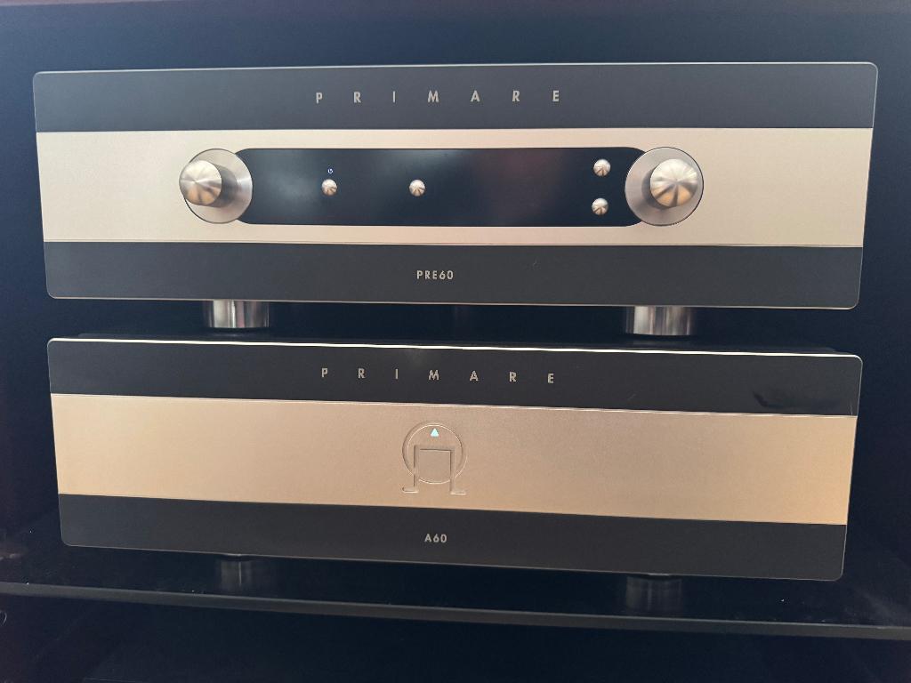Primare voor en eind versterker PRE 60 & A60, Zo goed als nieuw, 120 watt of meer, Stereo, Ophalen