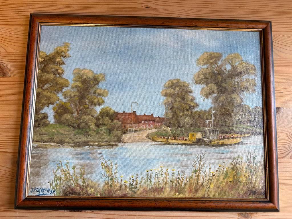 Schilderij van JP Bakker Pont Genemuiden ?, Antiek en Kunst, Ophalen of Verzenden