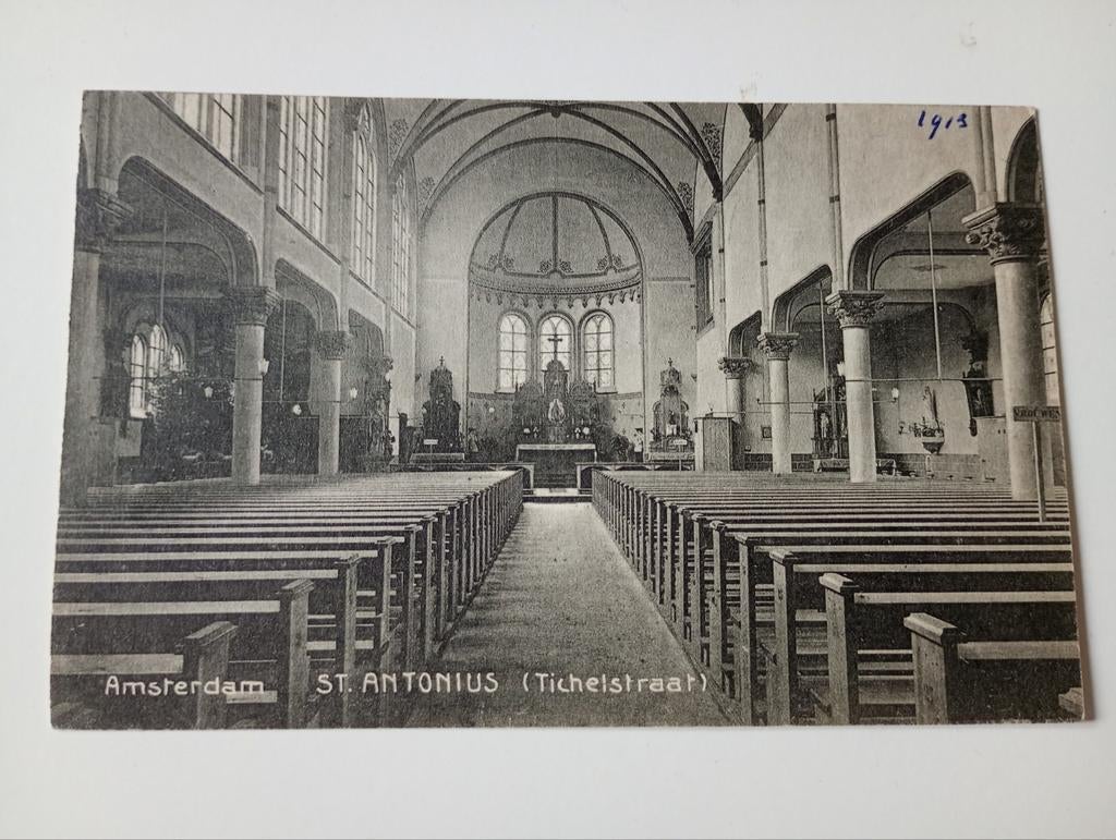 Amsterdam Jordaan Tichelstraat Kerk 1913, Ophalen of Verzenden, Voor 1920, Gelopen, Noord-Holland