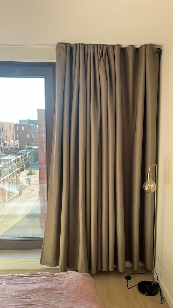 Ikea Vilborg gordijnen beige 12 stuks, Huis en Inrichting, Ophalen, Zo goed als nieuw, Beige, 200 cm of meer
