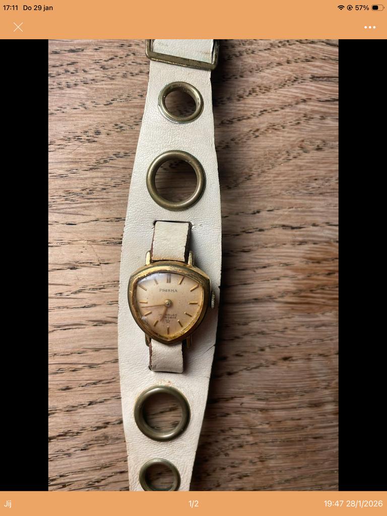 Vintage horloge Prisma, Ophalen of Verzenden, Staal, Overige merken