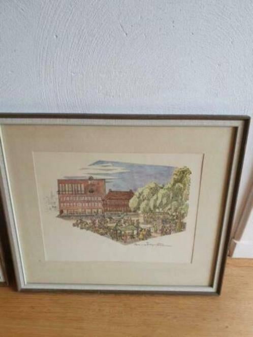2 x hans gunnar fagerström halmstad zweden raadhuis haven, Ophalen