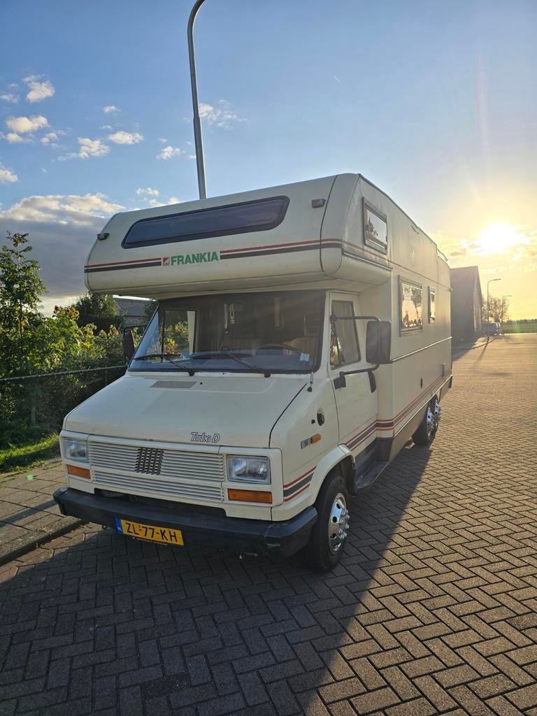 Fiat Ducato 1.9 Turbo Diesel 1989, 6pers, 132799km, Caravans en Kamperen, Campers, Luifel, Alkoof, Ringverwarming, Fiat