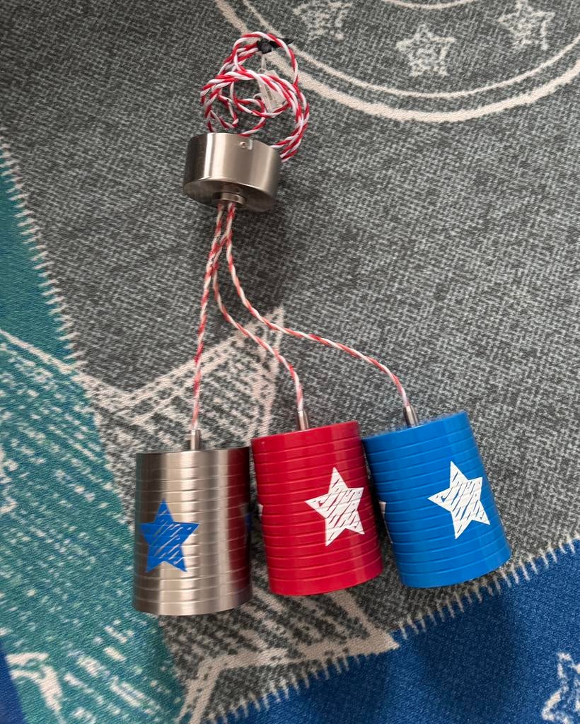 Lief lifestyle lamp met blikken, Stoer, Ophalen of Verzenden, Zo goed als nieuw, Metaal