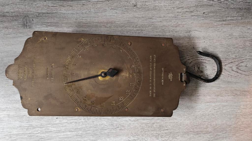 Antieke Salter's Spring Balance 60 lb - Unster, Ophalen, Koper