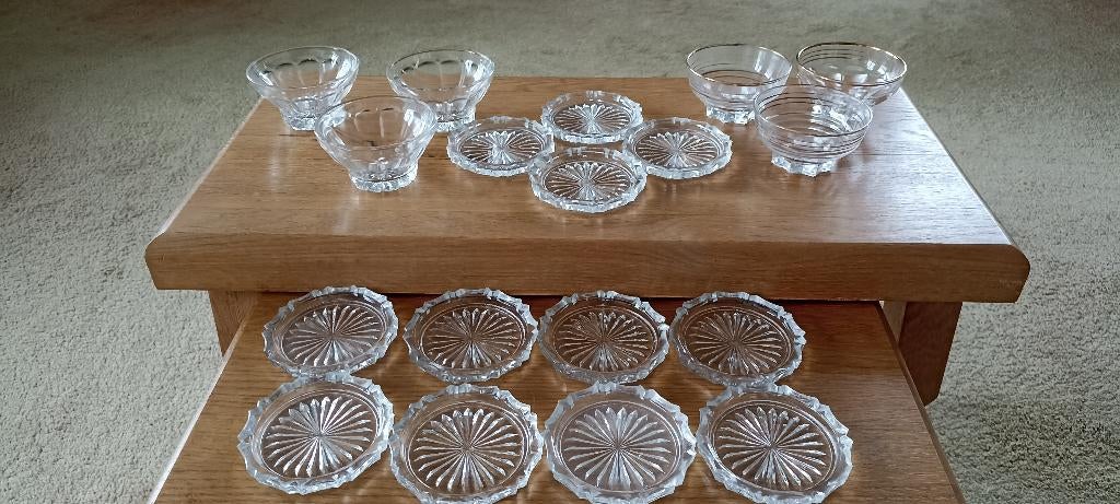 Antieke Fruit of Bowl glasjes, Ophalen of Verzenden