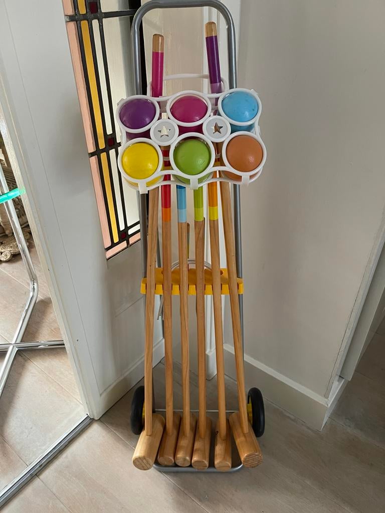 Houten Criquet Set, Kinderen en Baby's, Ophalen, Gebruikt