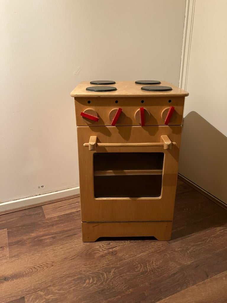 Houten kinder fornuis vanDijkToys Speelgoed van Dijk, Ophalen, Gebruikt