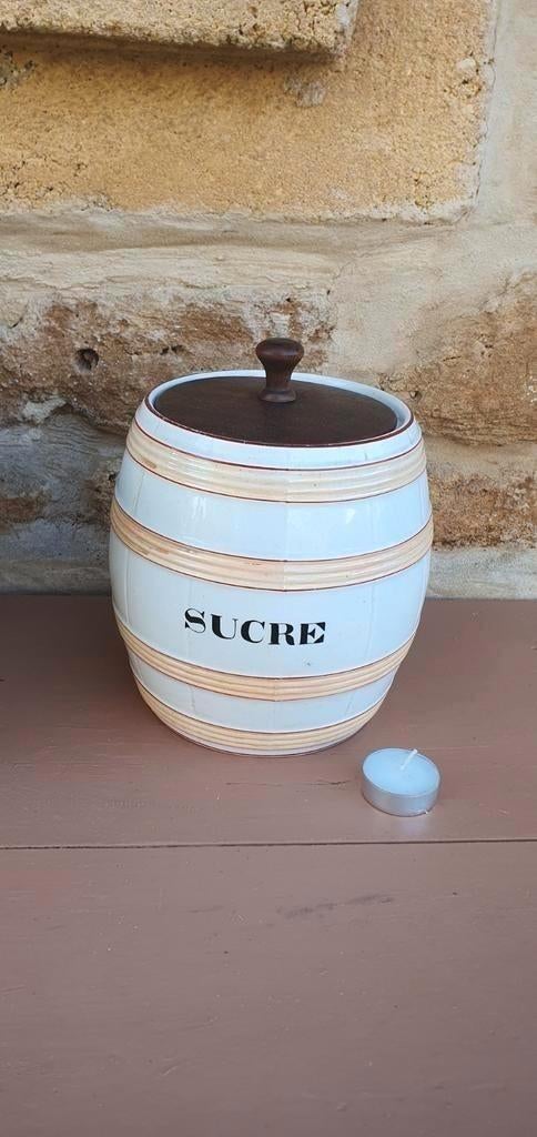 grote franse licht beboterde voorraadpot bandenpot SUCRE, Ophalen of Verzenden