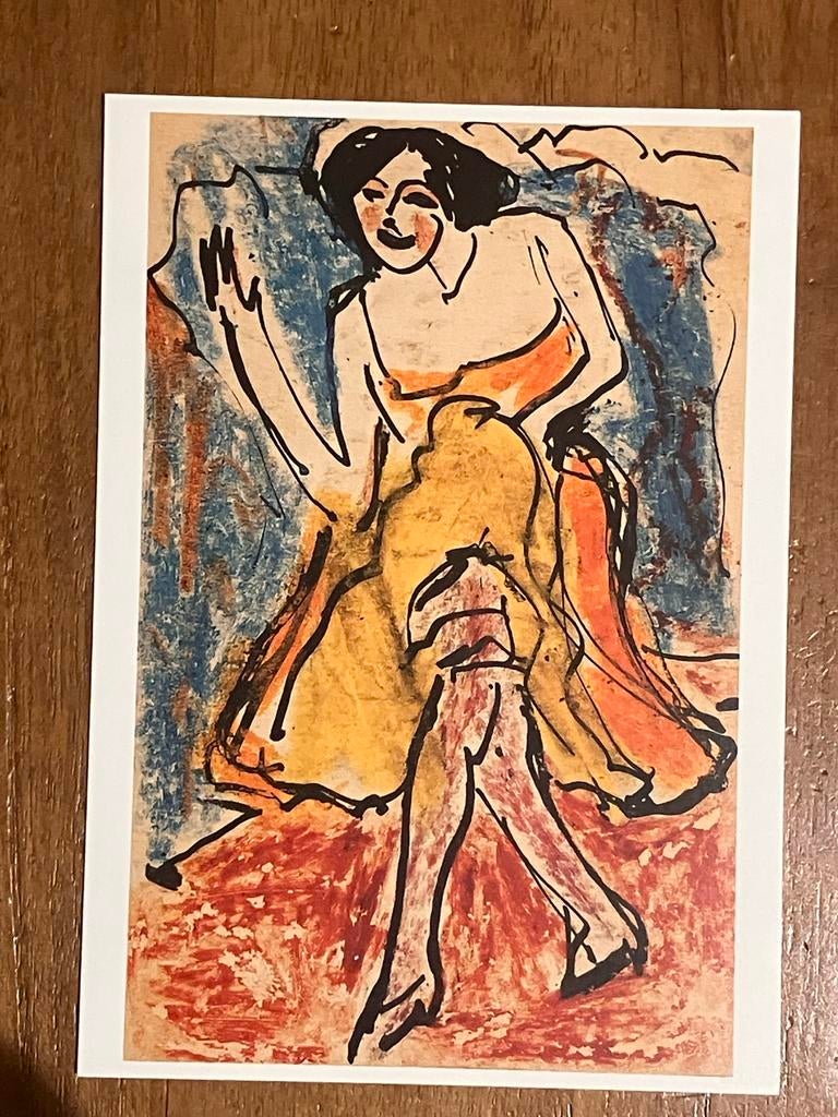 Ernst Ludwig Kirchner - Danseres (Kokotte) 1910, Ophalen of Verzenden, 1980 tot heden, Ongelopen, Muziek