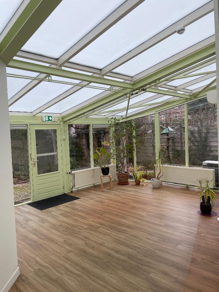 Complete serre, staal, dubbelglas, incl. kitchenette, Tuin en Terras, Overkappingen, Ophalen, Gebruikt, Serre
