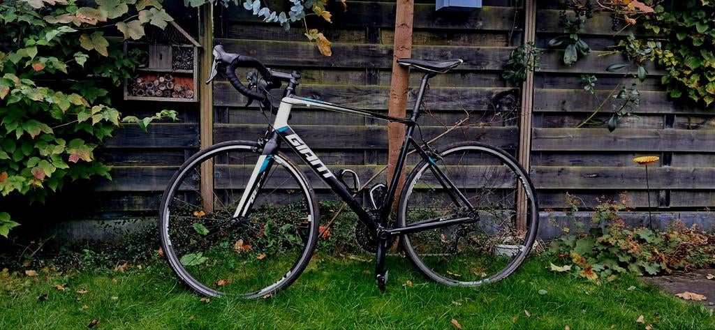 Giant Defy L inclusief fietsschoenen maat 44, Fietsen en Brommers, Fietsen | Racefietsen, Ophalen