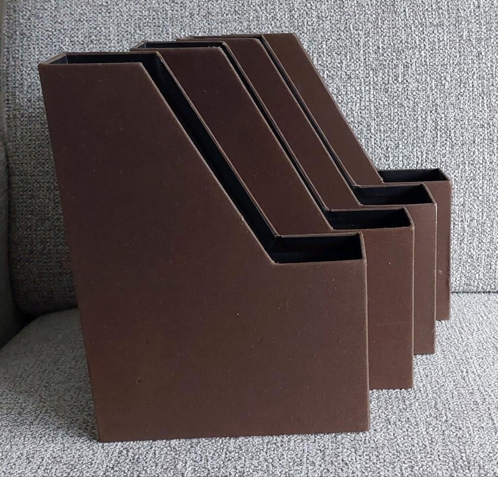 4 lectuurbakken bruin, Huis en Inrichting, Woonaccessoires | Krantenbakken en Lectuurbakken, Ophalen of Verzenden