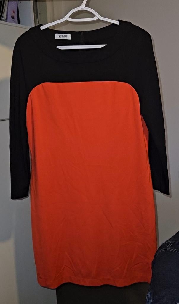 Moschino jurk jurkje maat L, Ophalen, Zo goed als nieuw, Zwart, Boven de knie