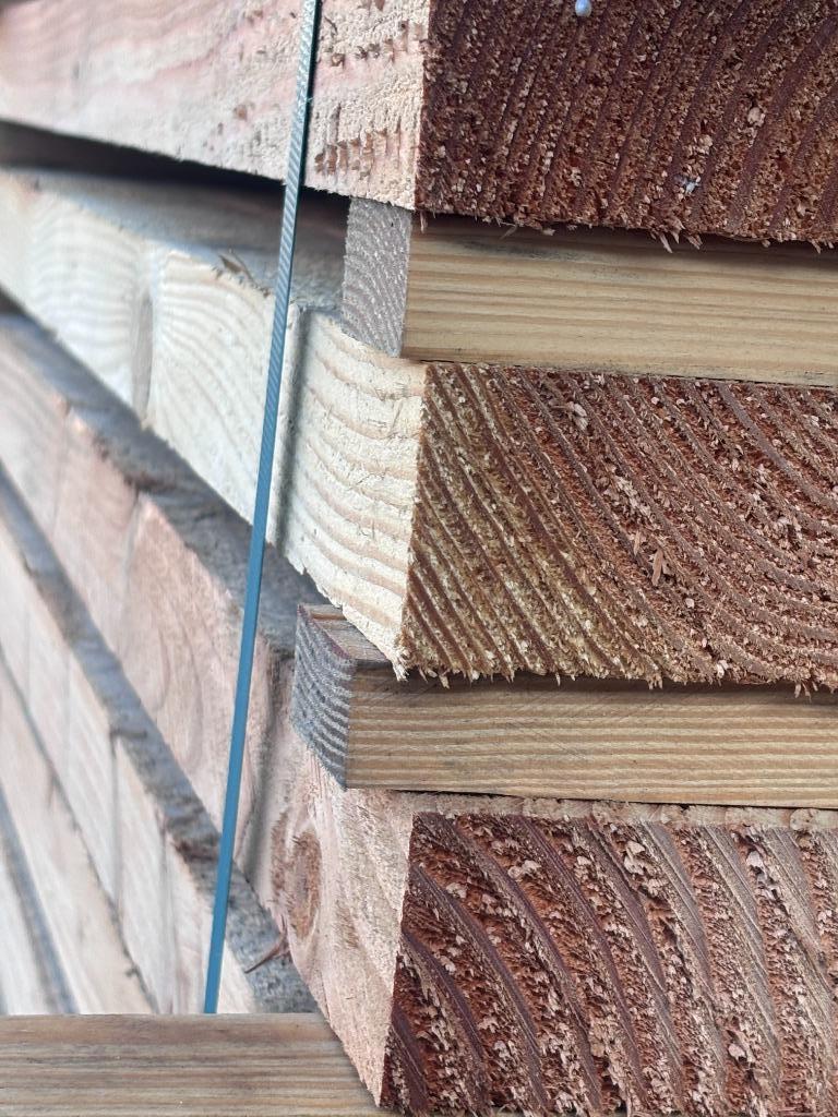 Douglas 50 x 150 mm lengte 4 en 5 meter vanaf €3,33, Verzenden, Nieuw, 250 cm of meer, Balken
