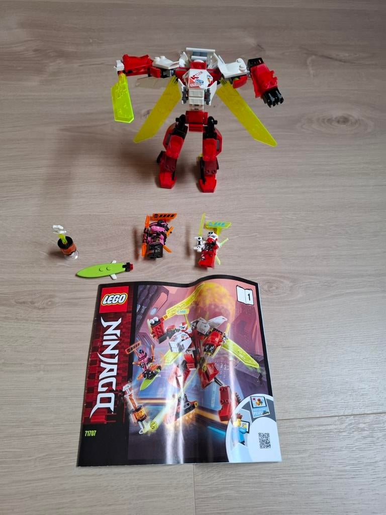 Lego Ninjago 71707 Kai Fighter Mech, Ophalen of Verzenden, Zo goed als nieuw, Complete set, Lego