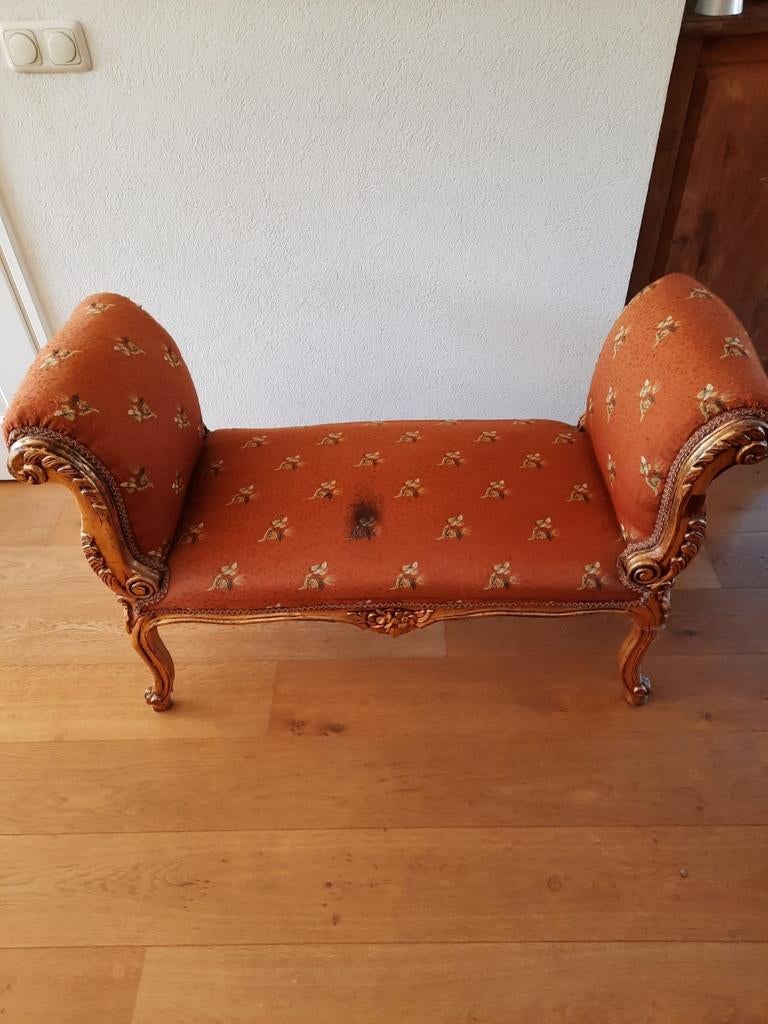 Sierlijk bankje/ sofa., Huis en Inrichting, Ophalen, Gebruikt, Barok, Tweepersoons