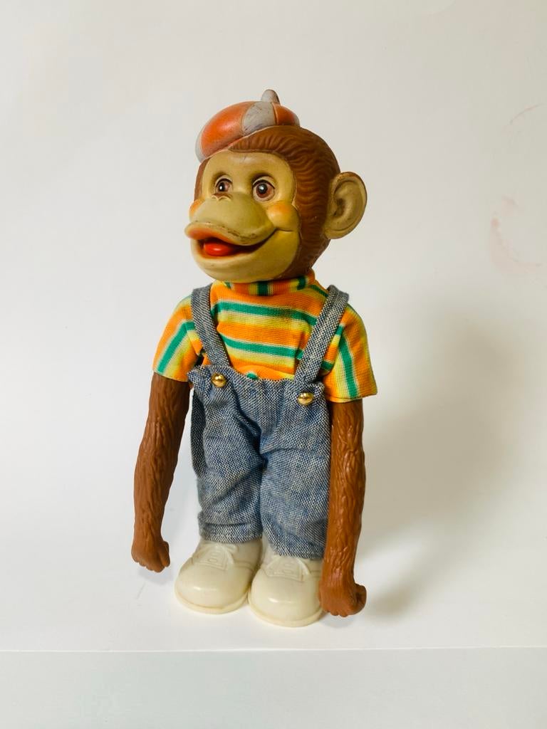 Vintage Aap Pop met Kleding spaarpot, Ophalen of Verzenden, Gebruikt