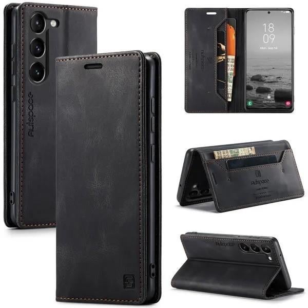 Luxe Wallet Case + Screenprotector voor Galaxy S23 _ Zwart, Telecommunicatie, Mobiele telefoons | Hoesjes en Frontjes | Samsung