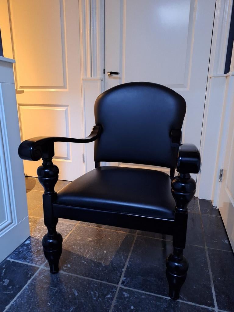 Prachtige lederen fauteuil- stoel, Ophalen