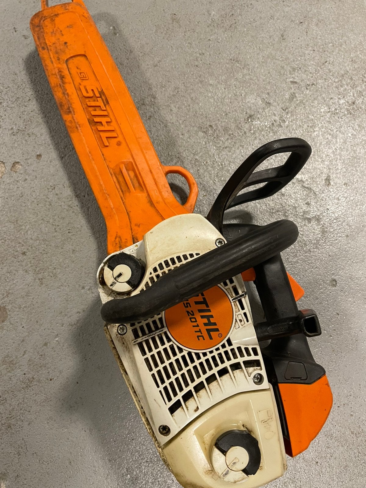 Motorzaag stihl tophandle, Ophalen, Gebruikt