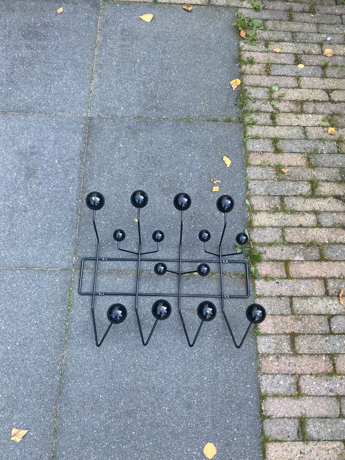 Vintage Eames Hang-It-All stijl kapstok - Zwart metaal, Gebruikt, Minder dan 100 cm, Metaal, Ophalen