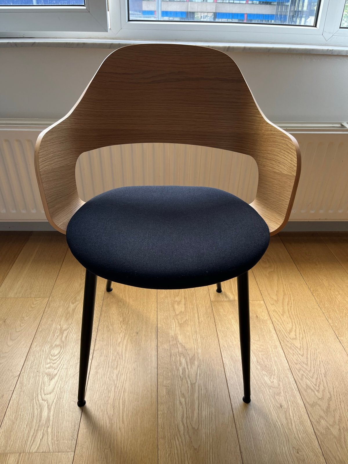 JYSK Eetkamerstoel Dining Chairs HVIDOVRE, Ophalen, Zwart, Zo goed als nieuw, Eén