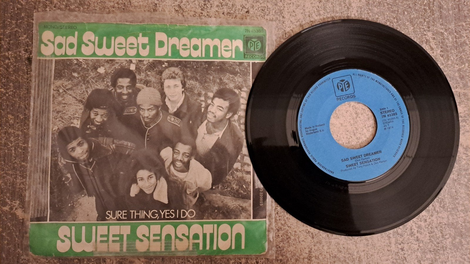 sweet sensation  - sad sweet dreamer, Cd's en Dvd's, Vinyl Singles, Gebruikt, 7 inch, Pop, Fotohoes