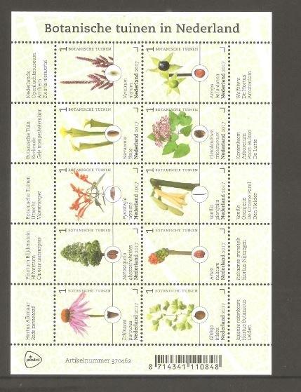2017 Vel Botanische tuinen in Nederland, Postzegels en Munten, Postzegels | Nederland, Ophalen of Verzenden, Postfris