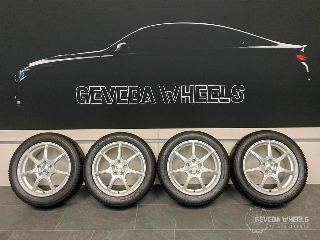 17'' Audi A4 B8 B9 sport velgen Michelin winterbanden 5x112, Gebruikt, -, -, Banden en Velgen