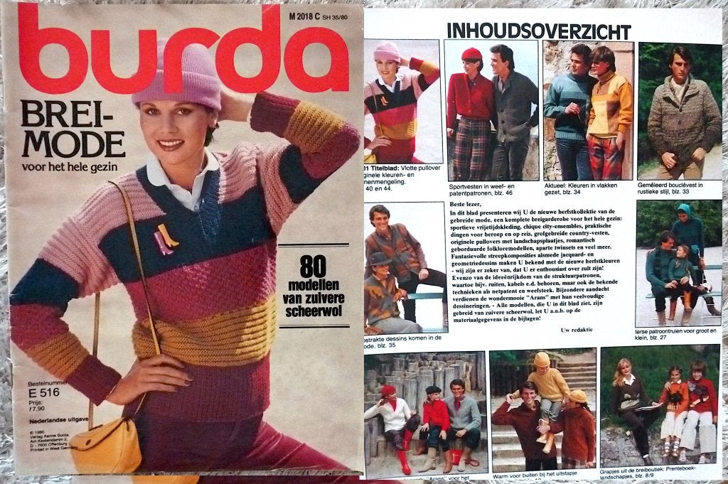 3 breiboeken Burda 35/80 - Kreatief 1978 - Scheepjeswol 19, Verzenden, Gebruikt, Breien of Haken, Patroon of Boek