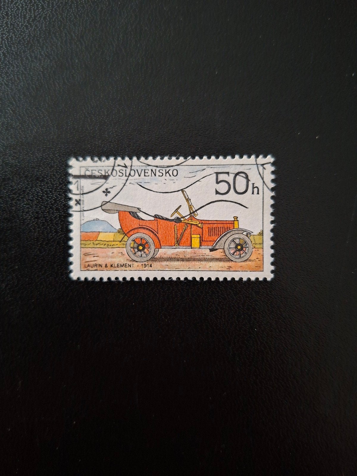 Tsjechoslowakije . Auto. Laurin & Klement 1914, Ophalen of Verzenden, Gestempeld, Auto's