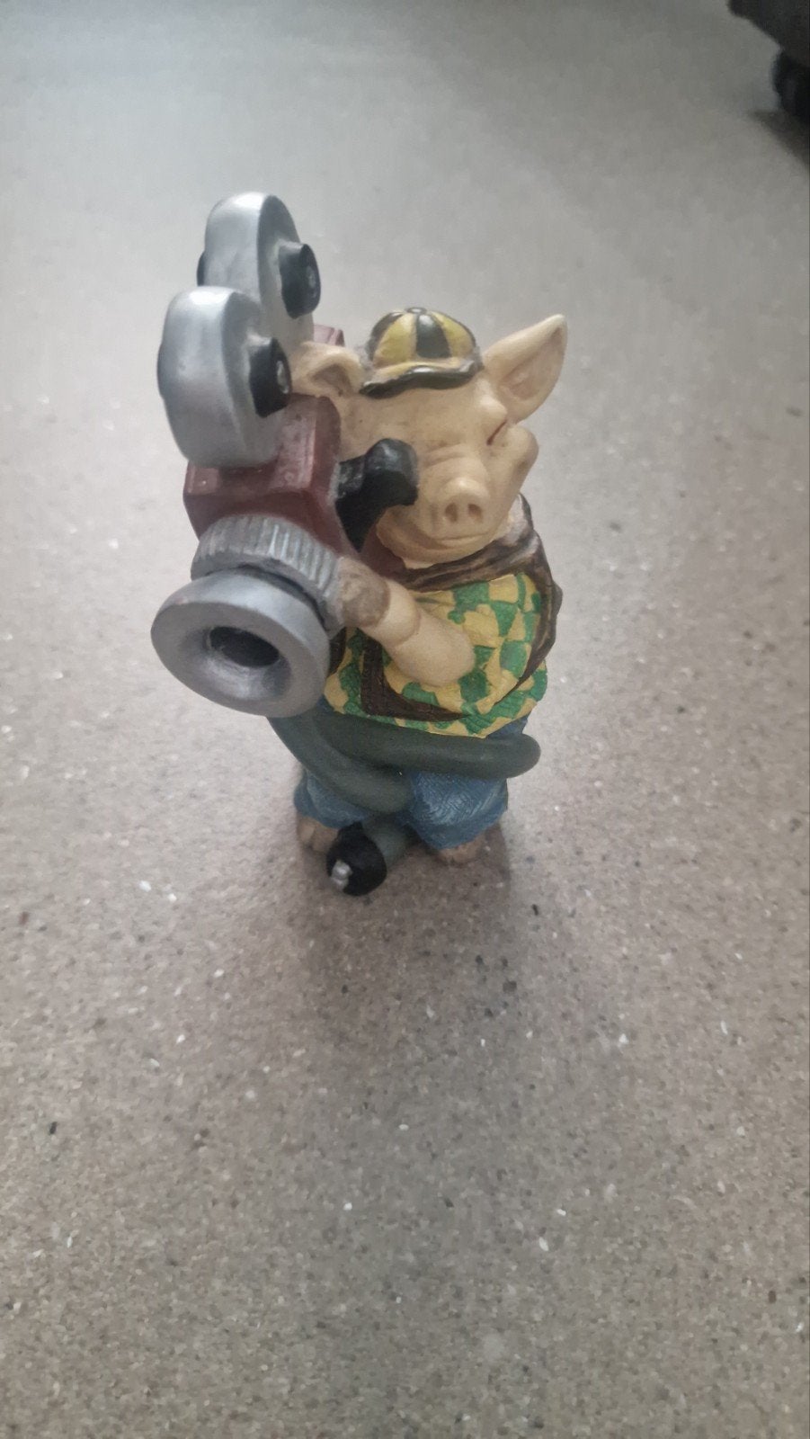 Grappig varkentje met filmcamera beeldje, Ophalen of Verzenden, Zo goed als nieuw, Dier