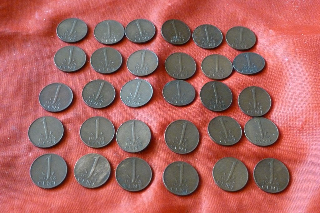 Wilhelmina - 30x 1 cent 1948 prachtig (6295, Ophalen of Verzenden, Koningin Wilhelmina, 1 cent, Losse munt