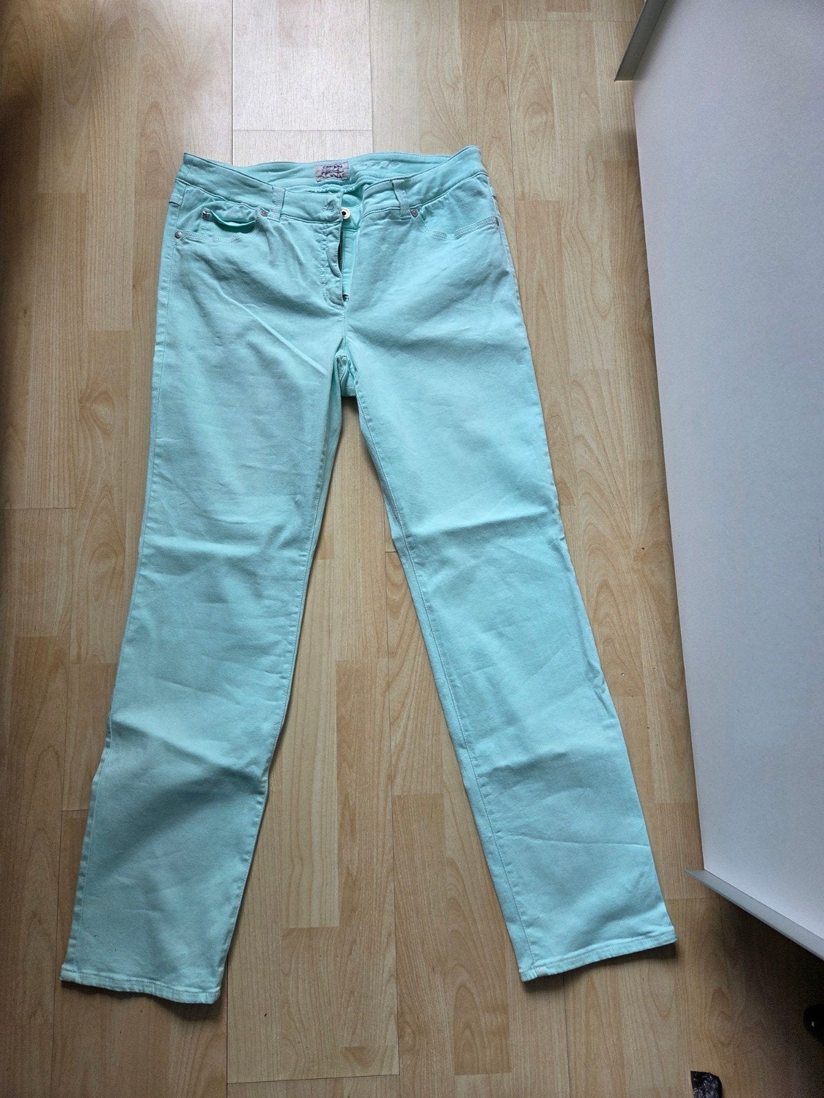 Roxy spijkerbroek in mintgroen, maat 44R, Maat 42/44 (L), Ophalen of Verzenden, Lang, Groen