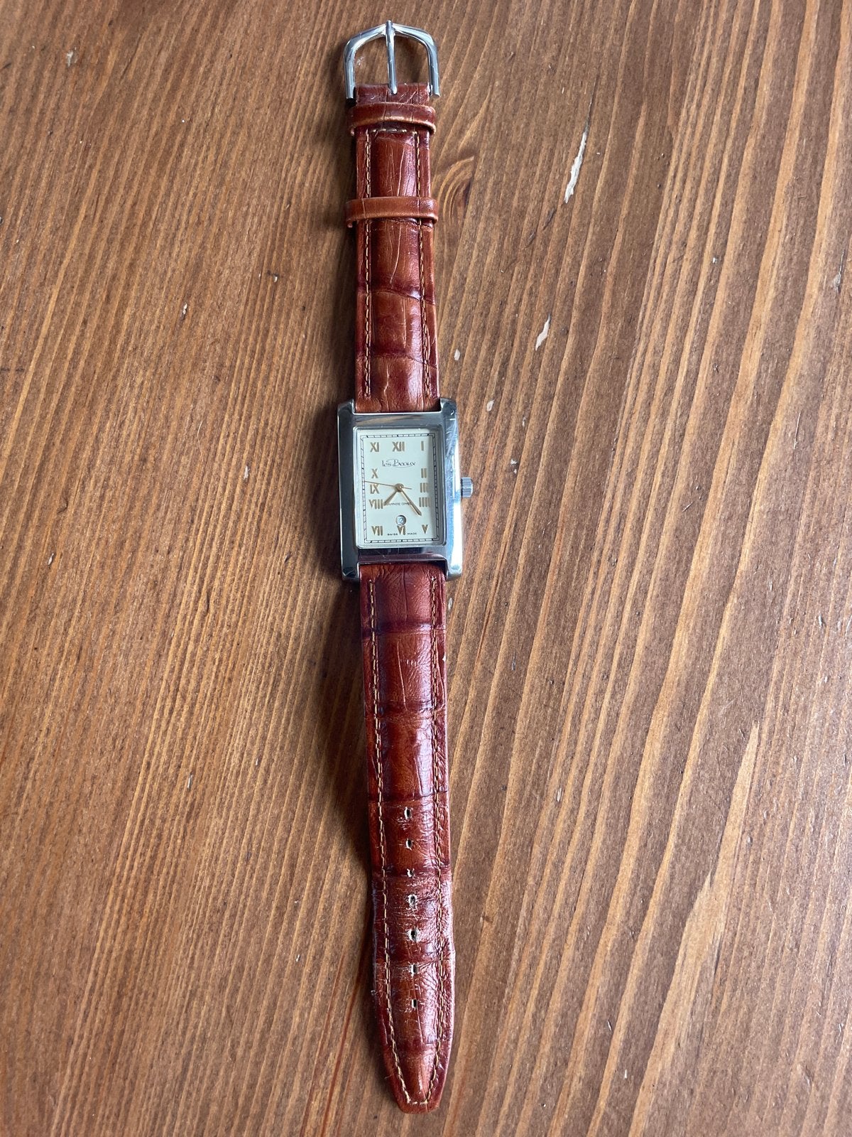 Les Beaux Horloge - Stijlvol Polshorloge met Leren Band, Overige merken, Staal, Polshorloge, Ophalen of Verzenden