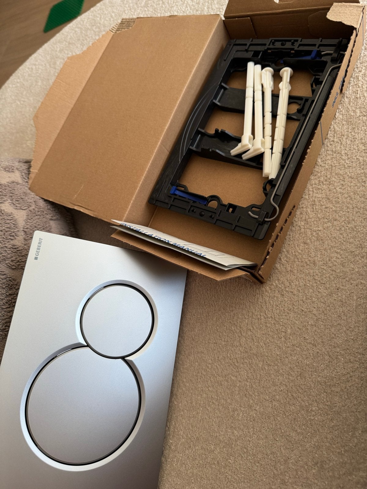 Geberit Sigma01 bedieningsplaat voor toilet, mat chroom, Doe-het-zelf en Verbouw, Sanitair, Ophalen, Nieuw, Chroom, Toilet