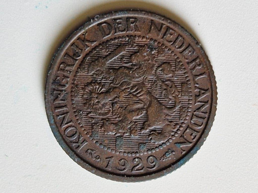1 cent 1929, Ophalen of Verzenden, Koningin Wilhelmina, 1 cent, Losse munt