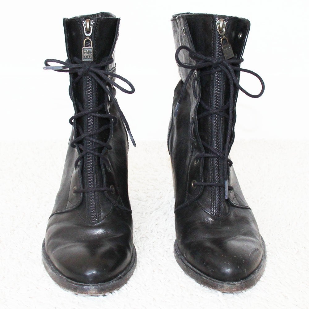 Mooie Leren Walk In The Park Laarsjes s3 (Maat 41) € 75,-, Kleding | Dames, Walk In The Park, Zwart, Lage of Enkellaarzen, Nieuw