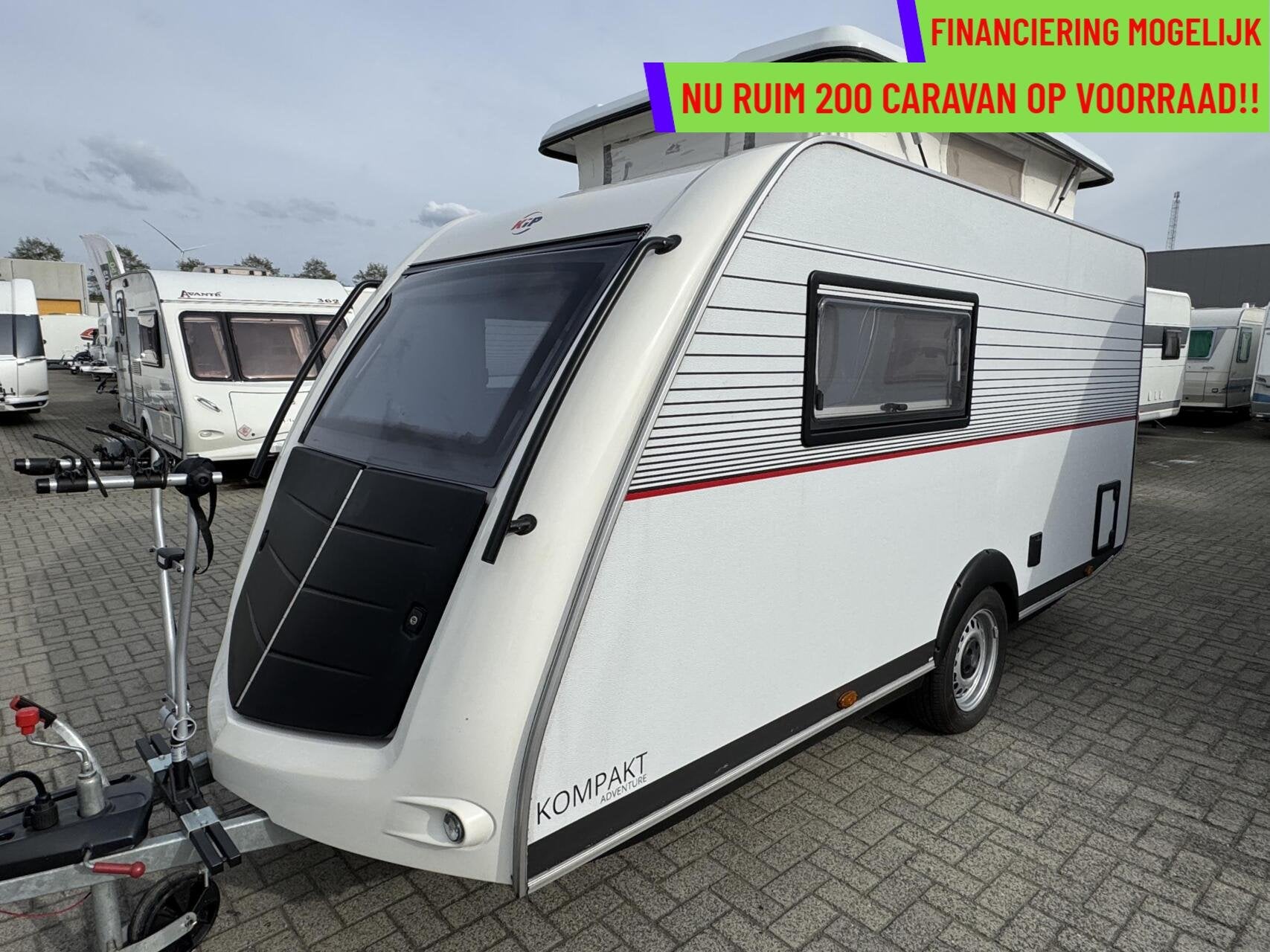 Kip KOMPAKT ADVENTURE 37Kk VLOERVER. LUIFEL, FIETSENDRAGER, Caravans en Kamperen, Caravans, Hordeur, Kip, Tot en met 2, Bedrijf