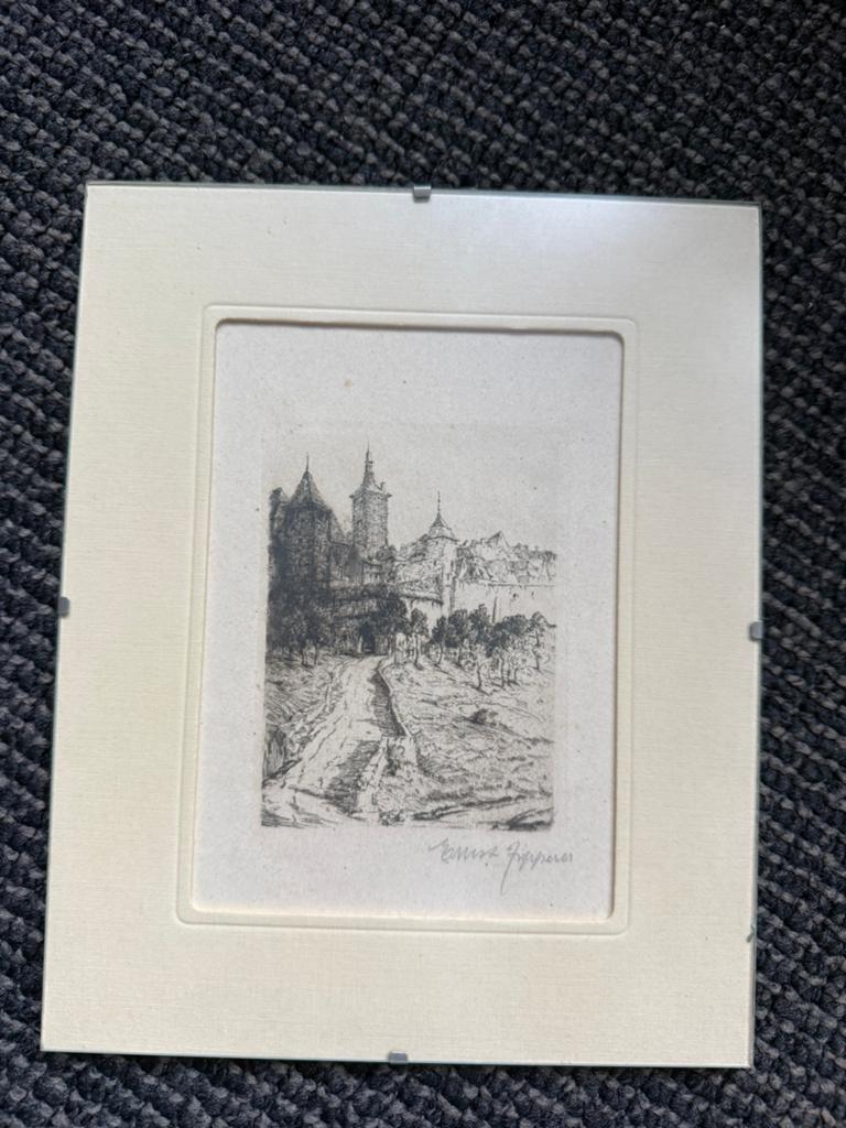 Ets schilderij, Ophalen