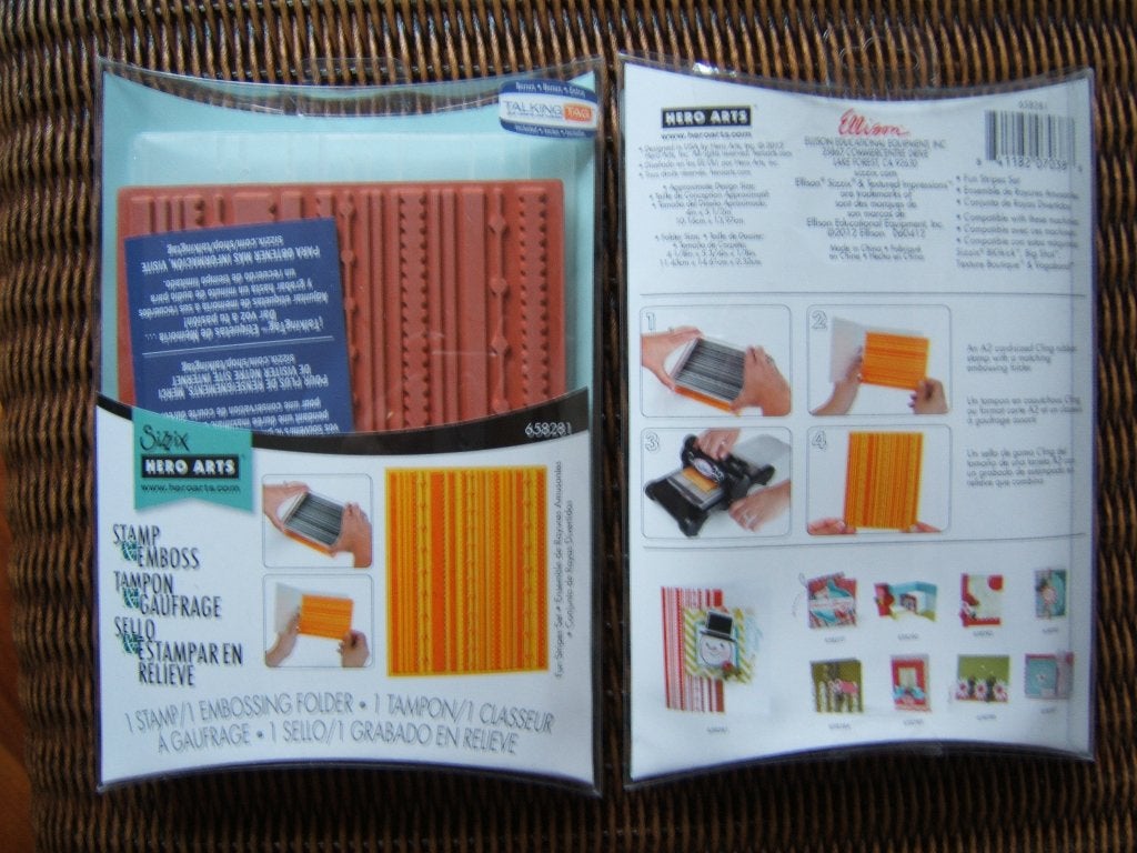 Sizzix stamp & embossingfolder set , fun stripes ., Hobby en Vrije tijd, Kaarten | Zelf maken, Ophalen of Verzenden, Nieuw, Fantasie