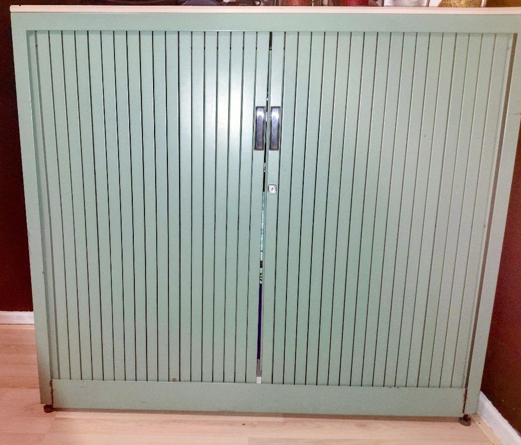 Metalen archiefkast / roldeurkast in prima staat, Huis en Inrichting, Ophalen, Gebruikt, 100 tot 150 cm, 100 tot 150 cm