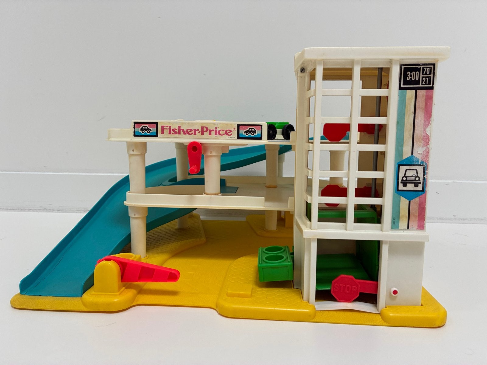 Vintage Fisher-Price Little People Garage, Ophalen, Gebruikt, Speelset