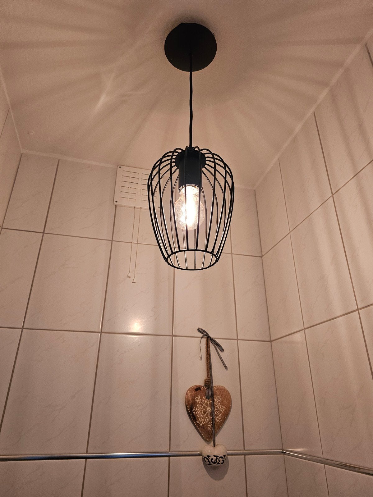 Zwarte hanglamp, Ophalen of Verzenden, Zo goed als nieuw