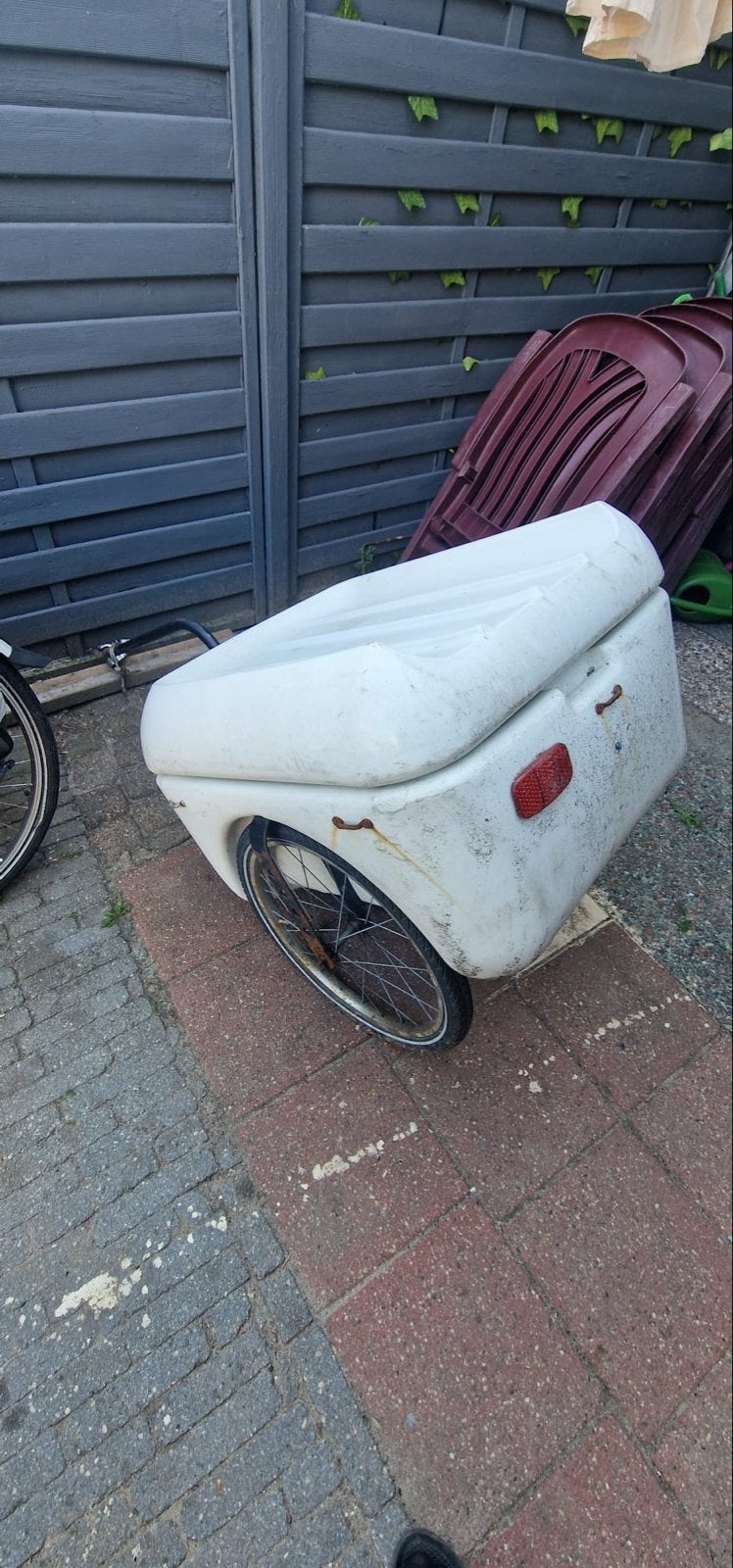 Witte Bagagekar voor Fiets - Handig en Ruim, Fietsen en Brommers, Fietsaccessoires | Aanhangers en Karren, Ophalen, Gebruikt, Bagagekar