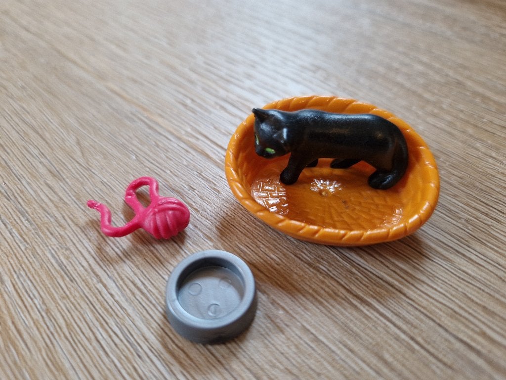 Playmobil katje met mand, Complete set, Overige typen, Ophalen of Verzenden, Zo goed als nieuw
