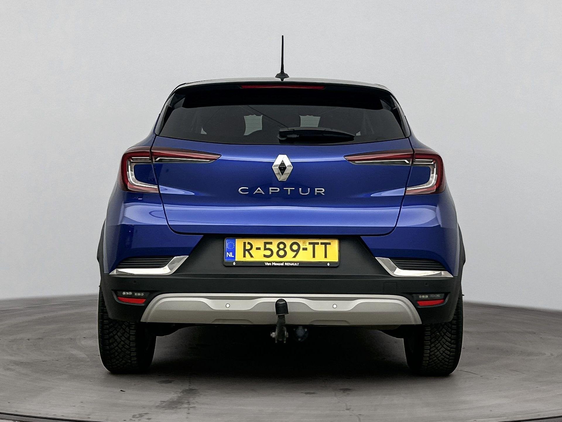 Renault Captur 1.3 TCe Intens 140PK | Automaat | Trekhaak |, Auto's, Gebruikt, 4 cilinders, Blauw, Leder en Stof