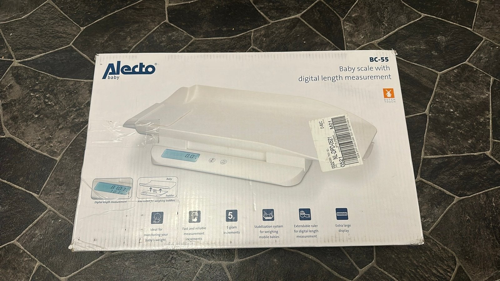 Alecto BC-55 Babyweegschaal met digitale lengtemeting, Ophalen of Verzenden, Nieuw